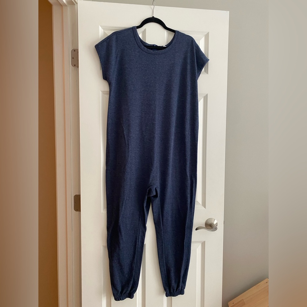 Maternity jumpsuit, zipper back